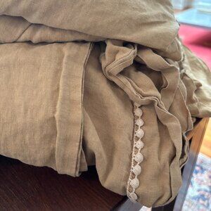 European flax linen sheets from West Elm